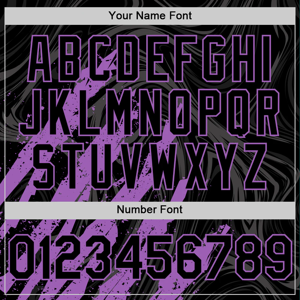 Custom Black Medium Purple-White Splash Bomber Full-Snap Varsity Letterman Hoodie Jacket - Image 6