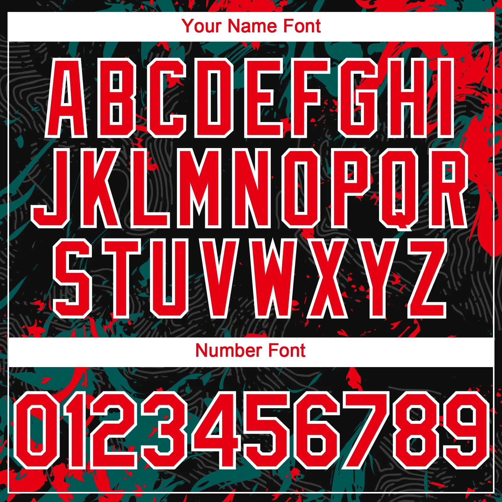 Custom Black Fire Red Midnight Green-White Splash Authentic Baseball Jersey - Image 5