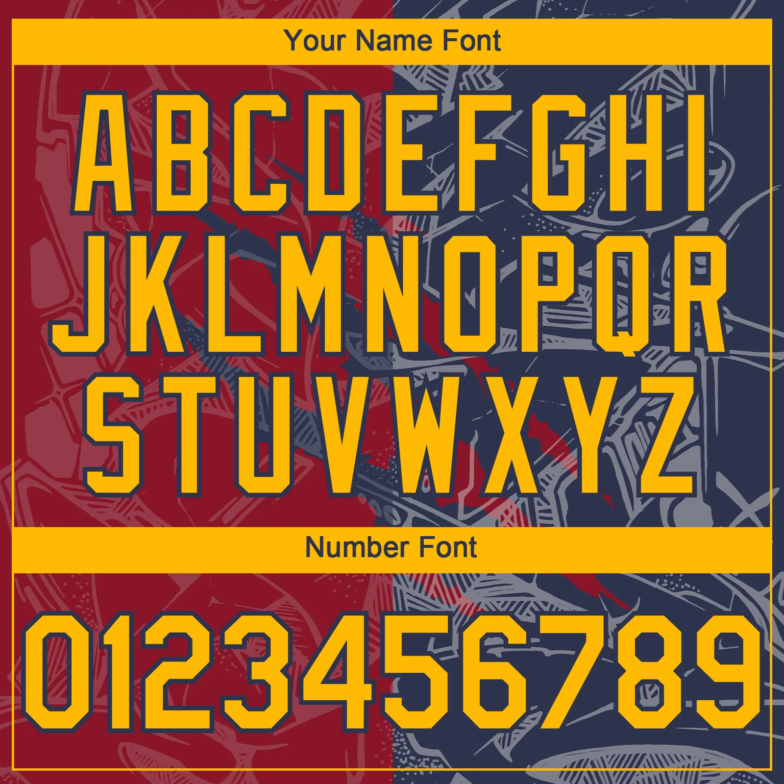 Custom Graffiti Pattern Gold Navy-Crimson 3D Scratch Authentic Baseball Jersey - Image 5