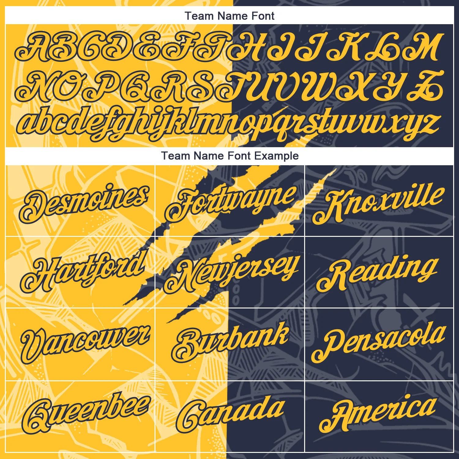 Custom Graffiti Pattern Gold-Navy Scratch 3D Performance T-Shirt - Image 3