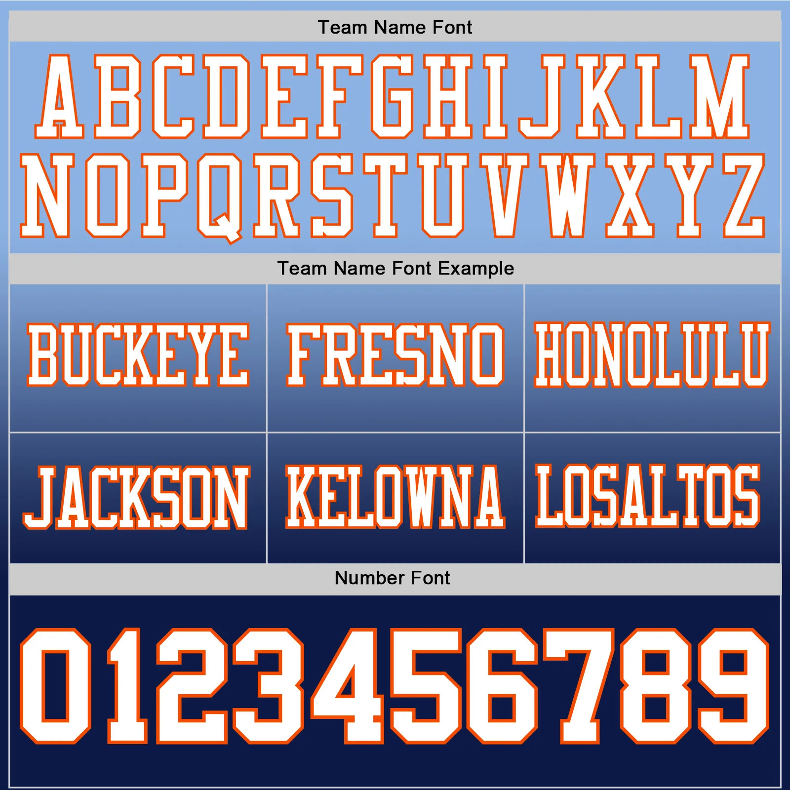 Custom Light Blue White Navy-Orange Authentic Fade Fashion Football Jersey - Image 3