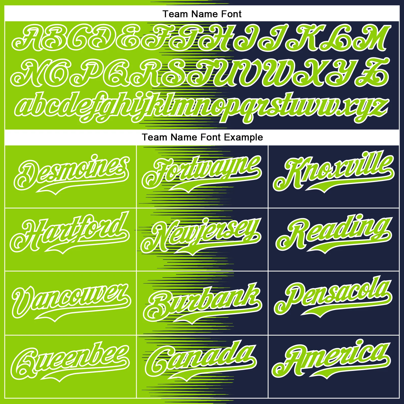 Custom Neon Green Navy-White Gradient Line Bomber Full-Snap Varsity Letterman Hoodie Jacket - Image 5