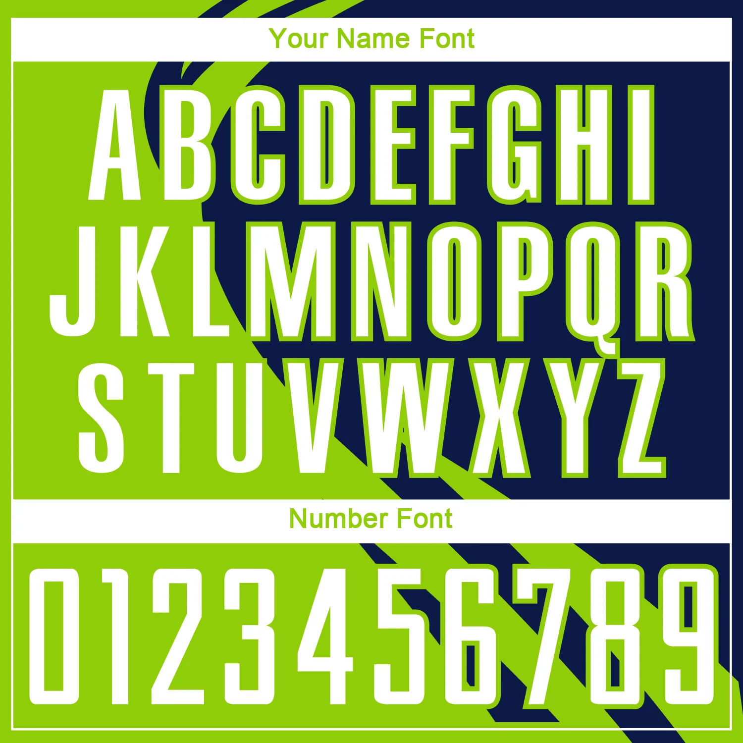 Custom Neon Green White-Navy Diagonal Streamline Color Block Swirl Curve Lines Sublimation Soccer Uniform Jersey - Image 5