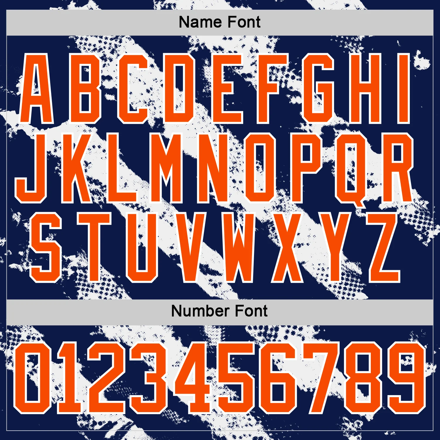 Custom Orange Navy-White Abstract Edmonton Inspired Splash Hockey Lace Neck Jersey - Image 7