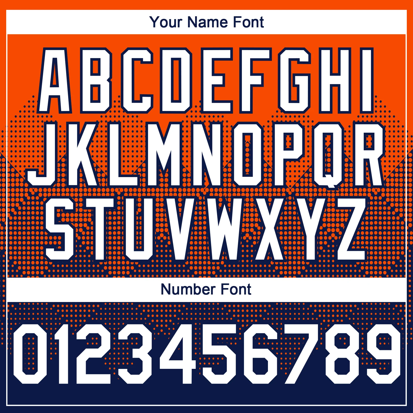 Custom Orange White-Navy 3D Gradient Square Shape Authentic Baseball Jersey - Image 5