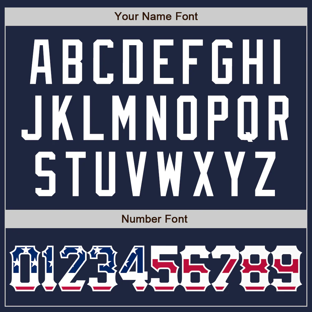 Custom Navy White Pinstripe USA Flag Authentic Baseball Jersey - Image 5