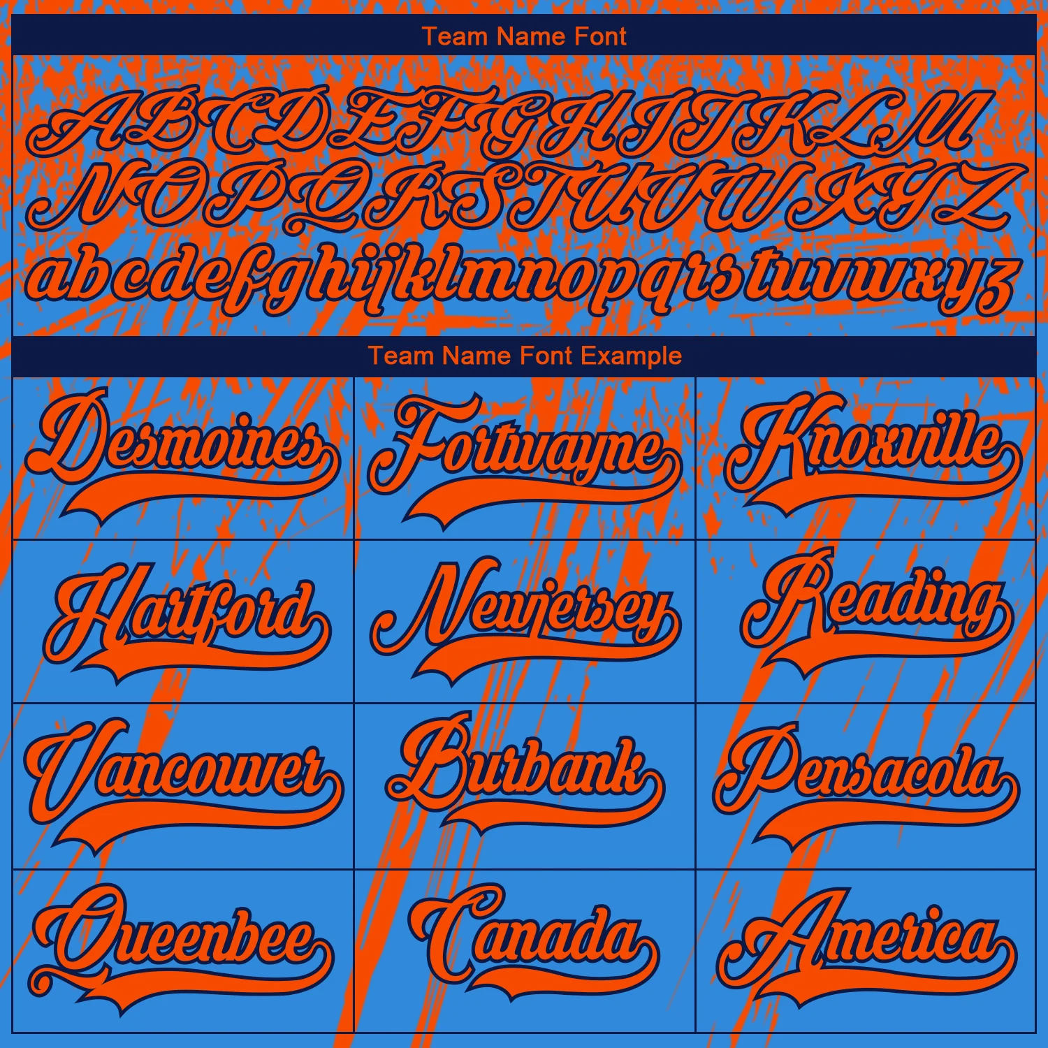 Custom Powder Blue Orange Navy-White 3D Splash Hockey Lace Neck Jersey - Image 4