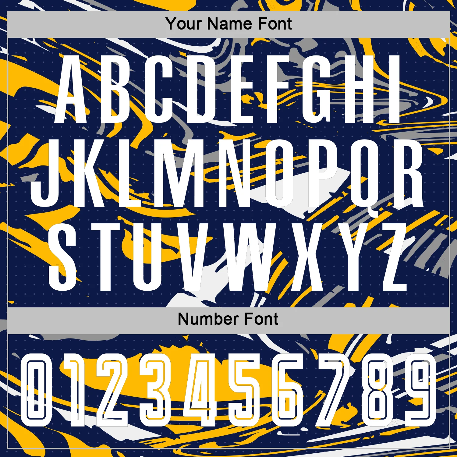 Custom Figure White Navy-Gold Fluid Art Splash Sublimation Soccer Uniform Jersey - Image 6