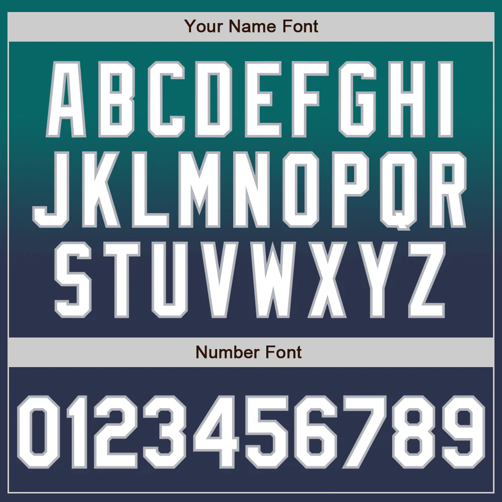 Custom Teal Navy-Gray Authentic Fade Fashion Baseball Jersey - Image 5