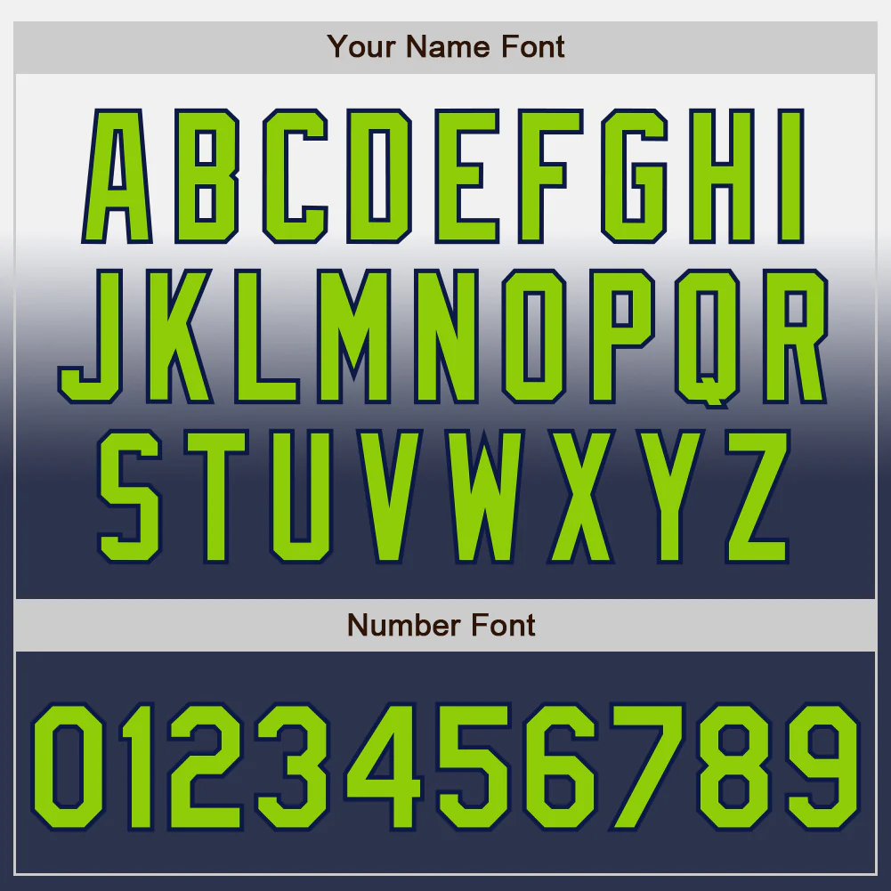 Custom White Neon Green-Navy Authentic Fade Fashion Baseball Jersey - Image 5
