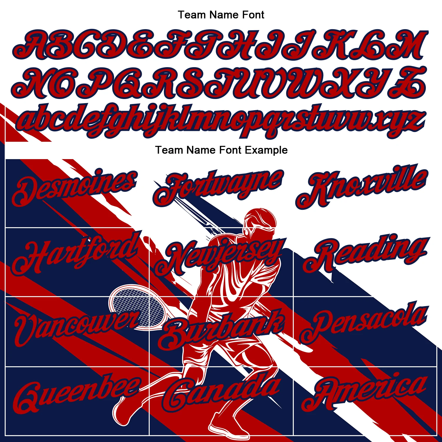 Custom White Red-Navy 3D Tennis Performance Polo Shirt - Image 4
