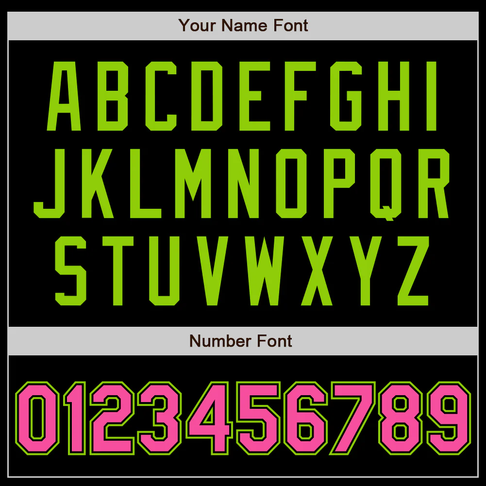 Custom Black Pink-Neon Green Authentic Baseball Jersey - Image 8