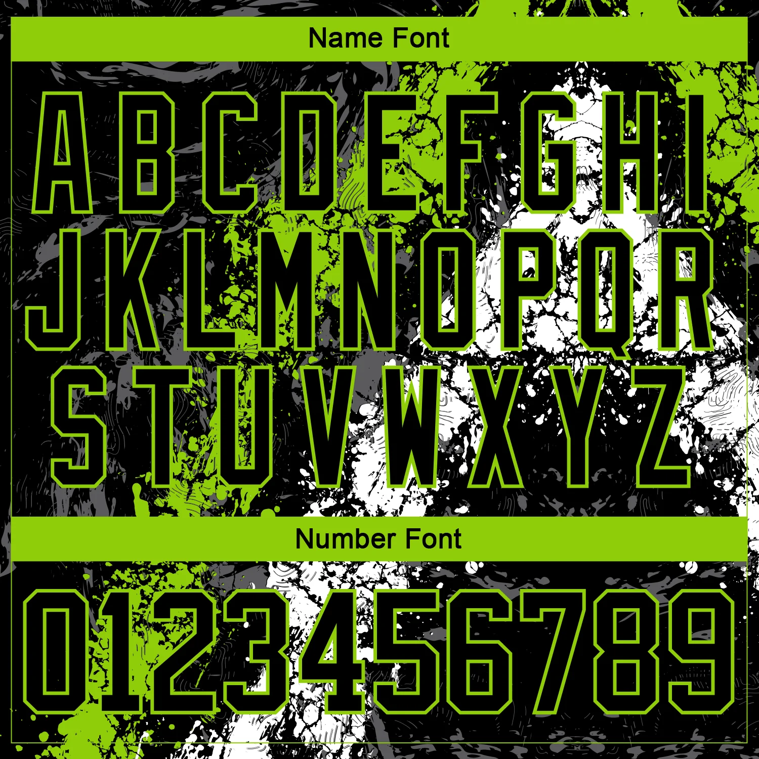Custom Black Neon Green-White 3D Splash Art Hockey Lace Neck Jersey - Image 5
