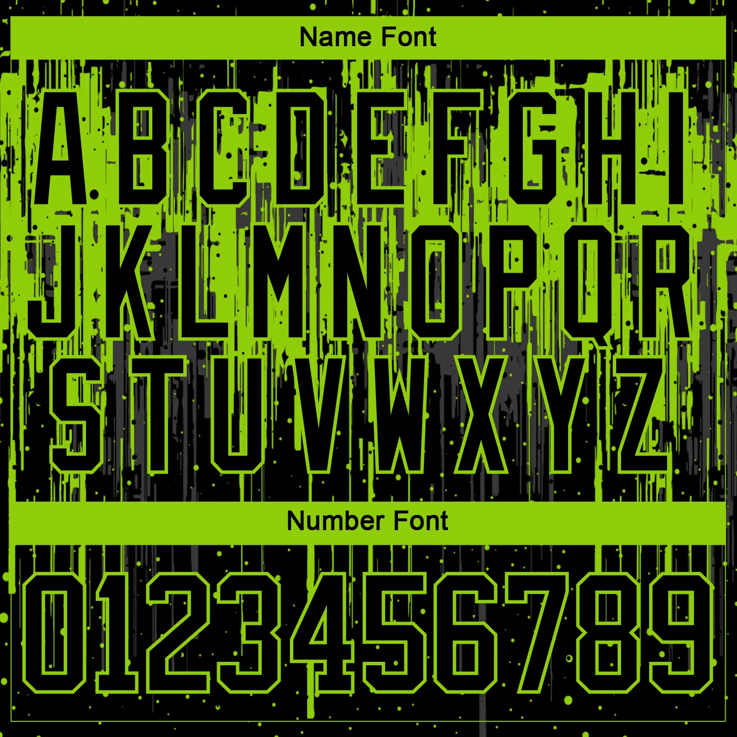 Custom Black Neon Green Steel Gray-White Dripping Splatter Pattern Hockey Lace Neck Jersey - Image 7