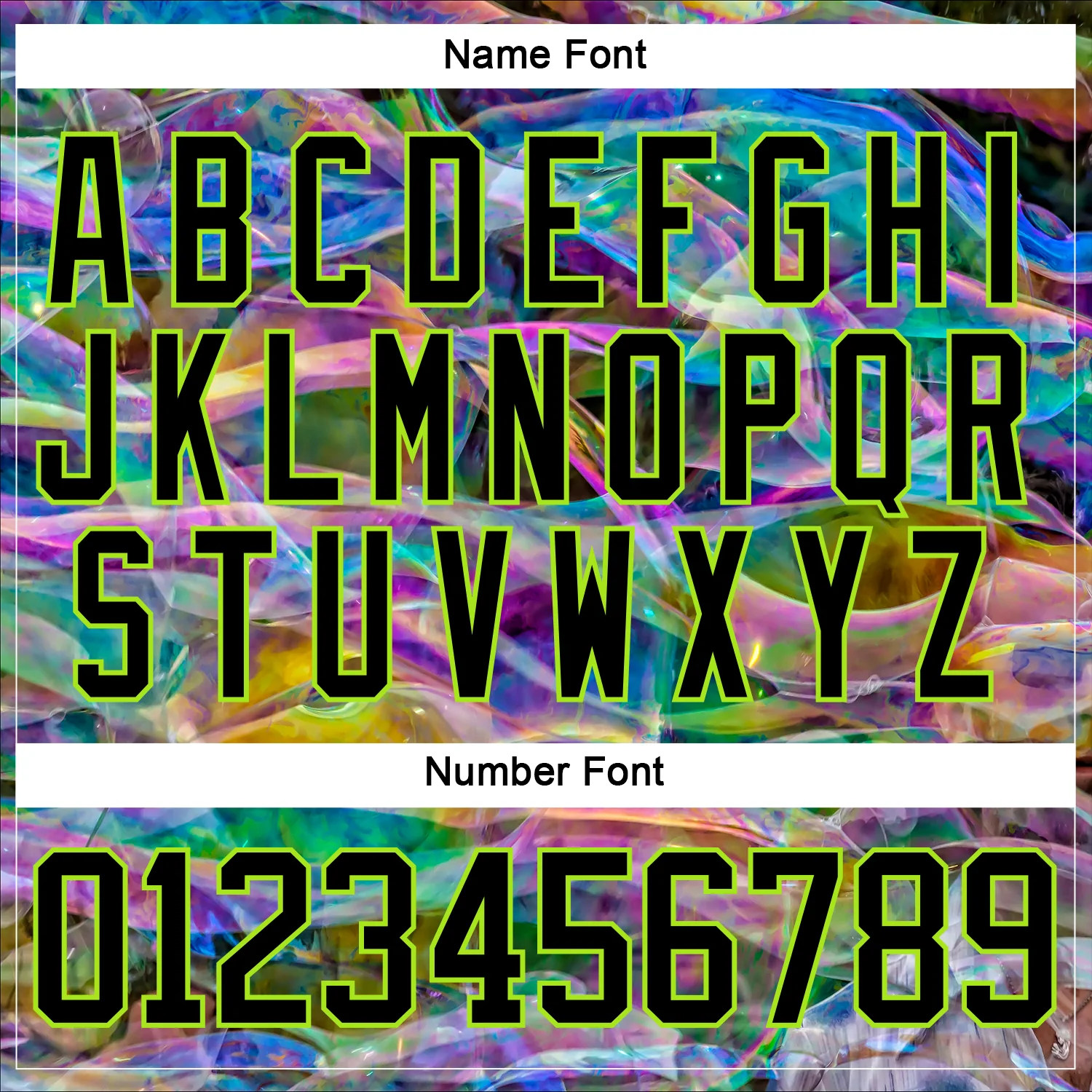 Custom Black Neon Green Trippy Psychedelic Trendy Holographic Vaporwave Style Hockey Lace Neck Jersey - Image 7