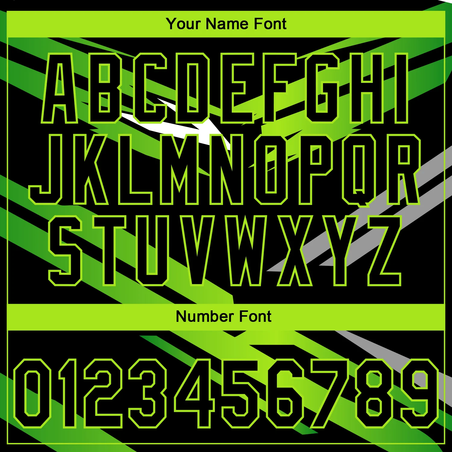 Custom Stitched Black Neon Green-White E-sports Pattern Pullover Sweatshirt Hoodie - Image 6