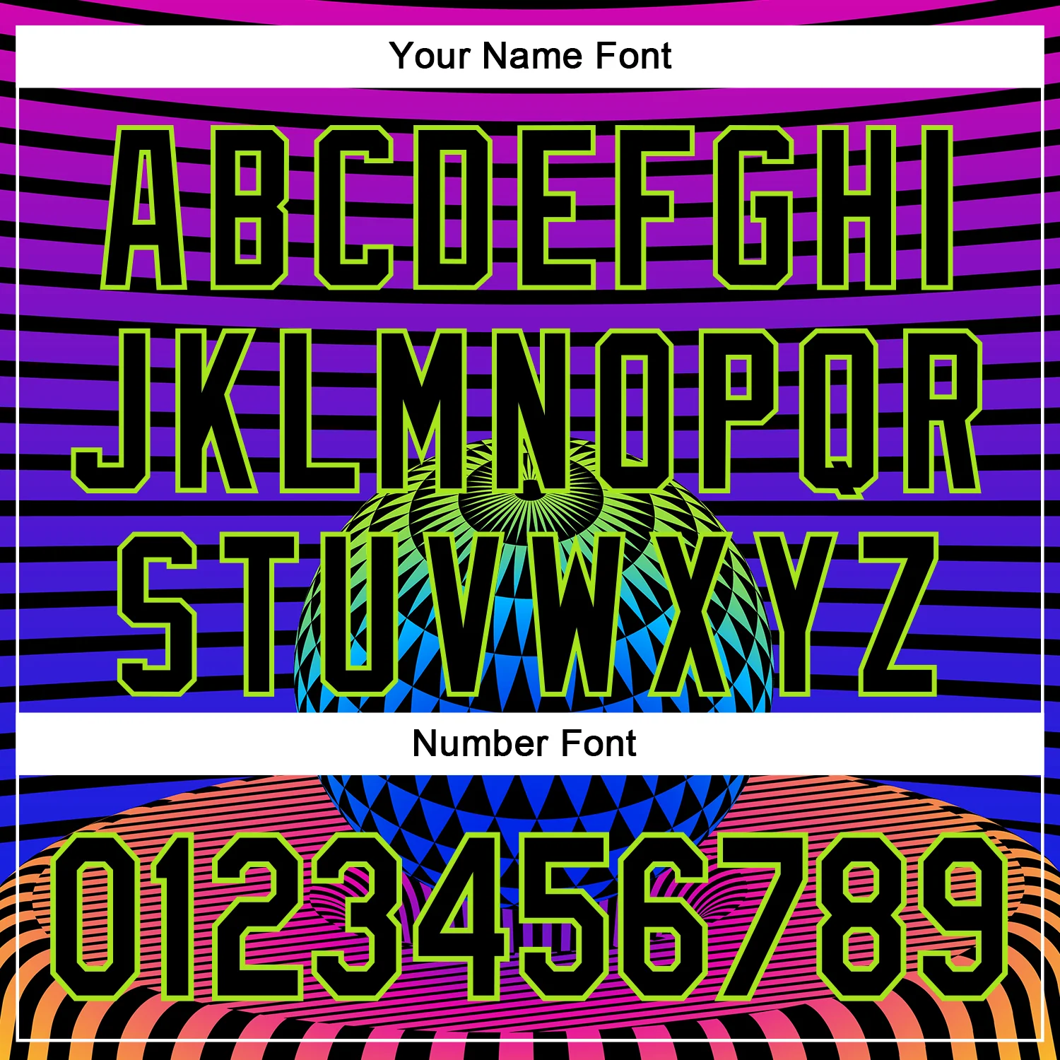 Custom Black Neon Green 3D Pattern Design Rave Psychedelic Geometry Authentic Baseball Jersey - Image 5