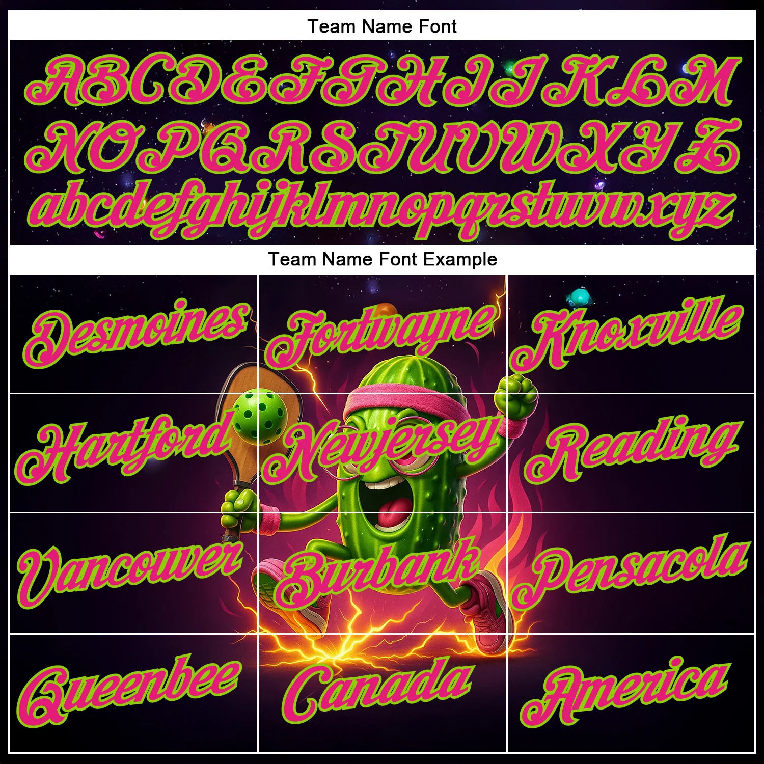 Custom Blue Hot Pink-Neon Green 3D Funny Pickleball Paddles Balls Performance T-Shirt - Image 3