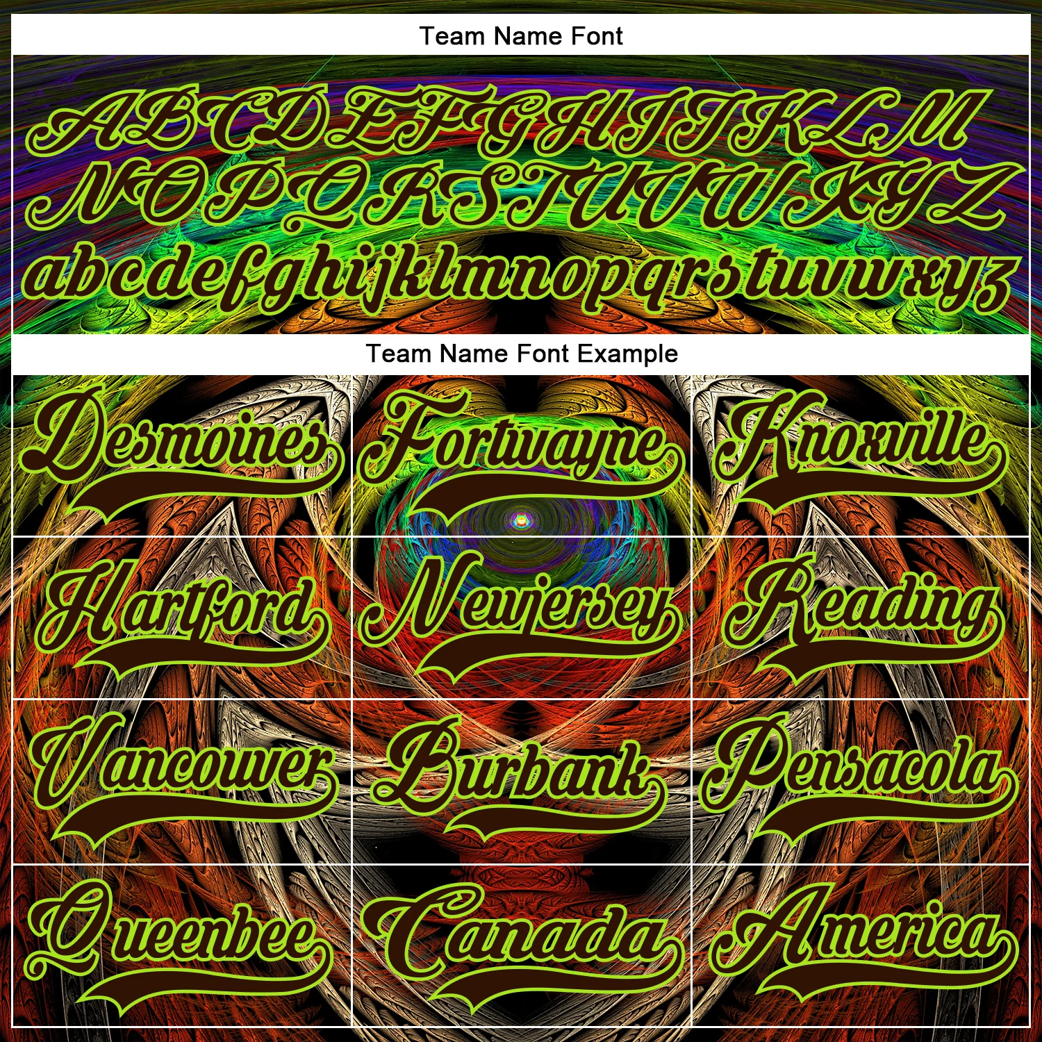 Custom Brown Neon Green Red-Blue Trippy Psychedelic Hockey Lace Neck Jersey - Image 6