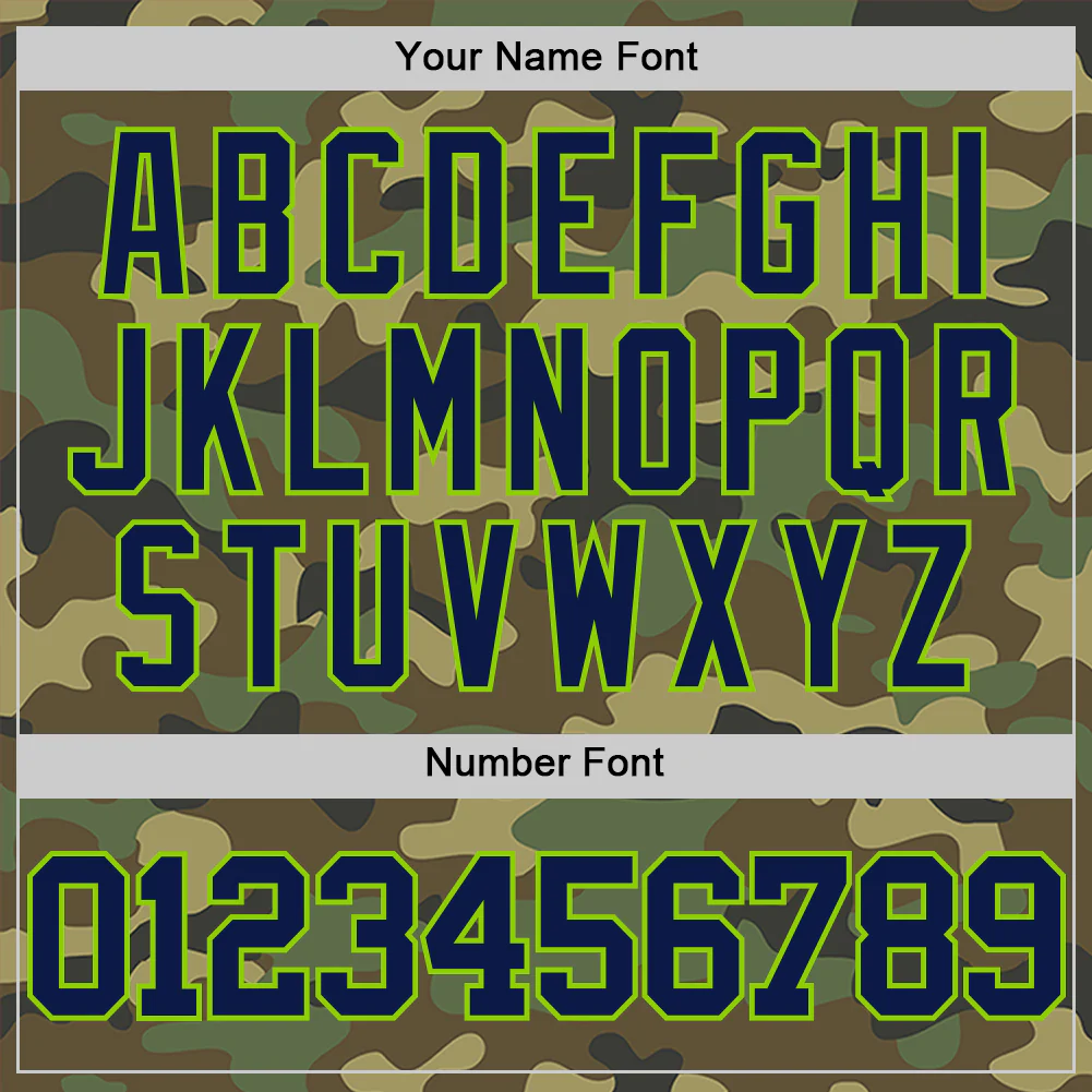 Custom Camo Navy-Neon Green Authentic Salute To Service Basketball Jersey - Image 4