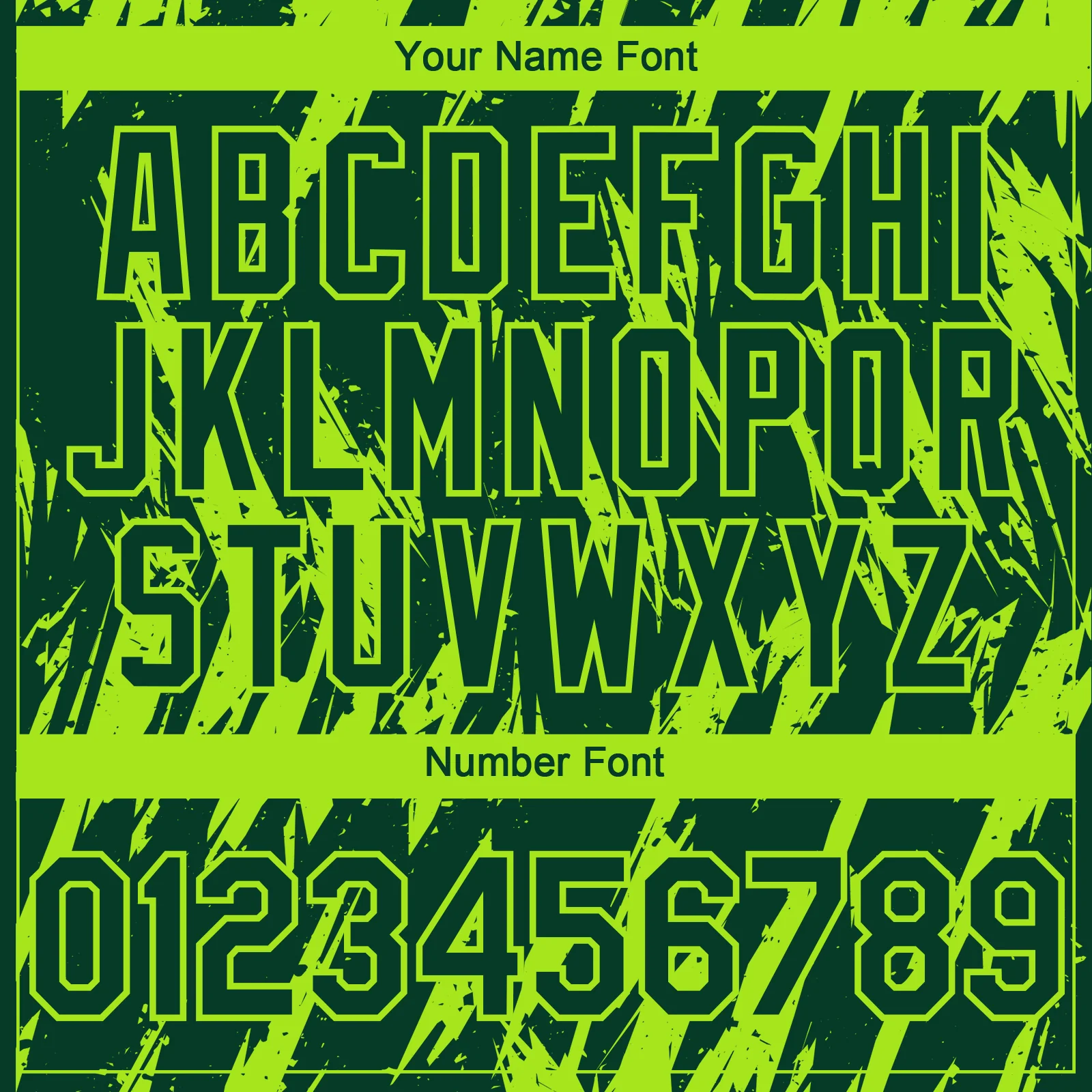 Custom Green Neon Green Splatter Torn Sharp Brush Stroke Authentic Baseball Jersey - Image 5