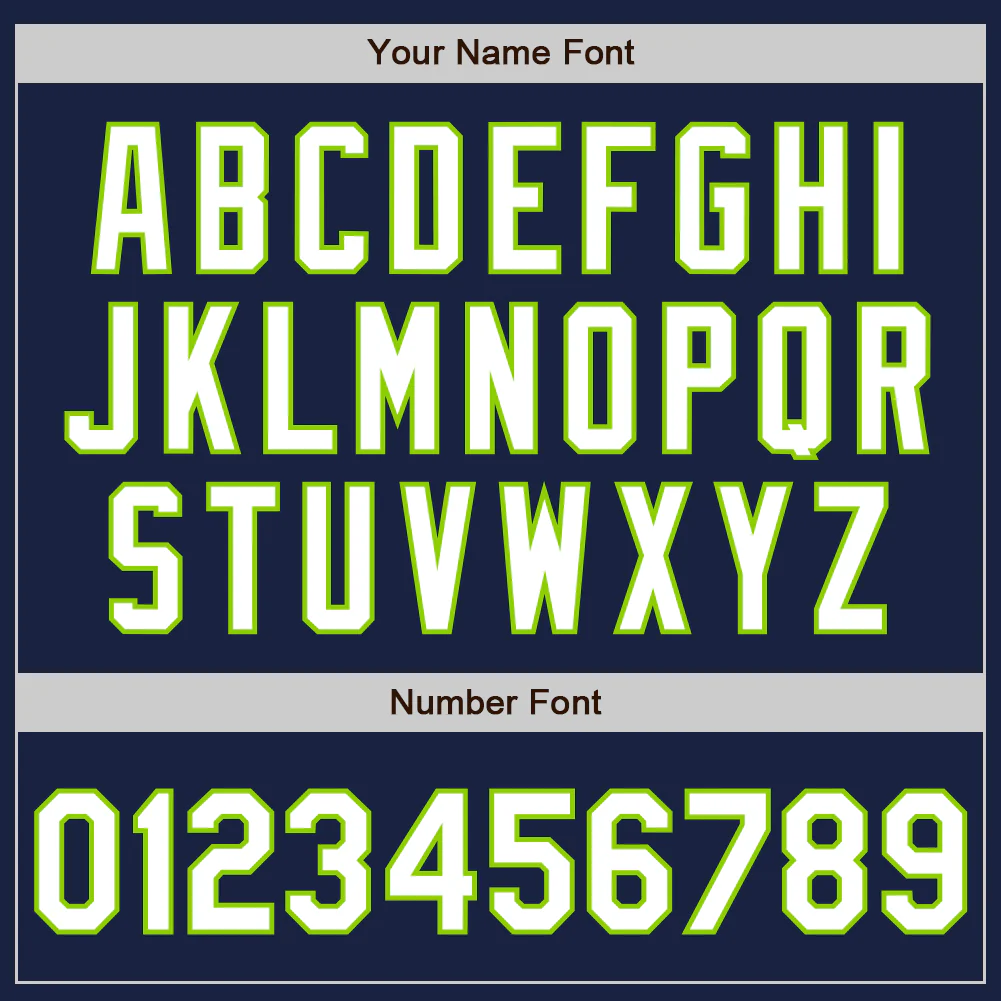 Custom Navy White-Neon Green Authentic Baseball Jersey - Image 8