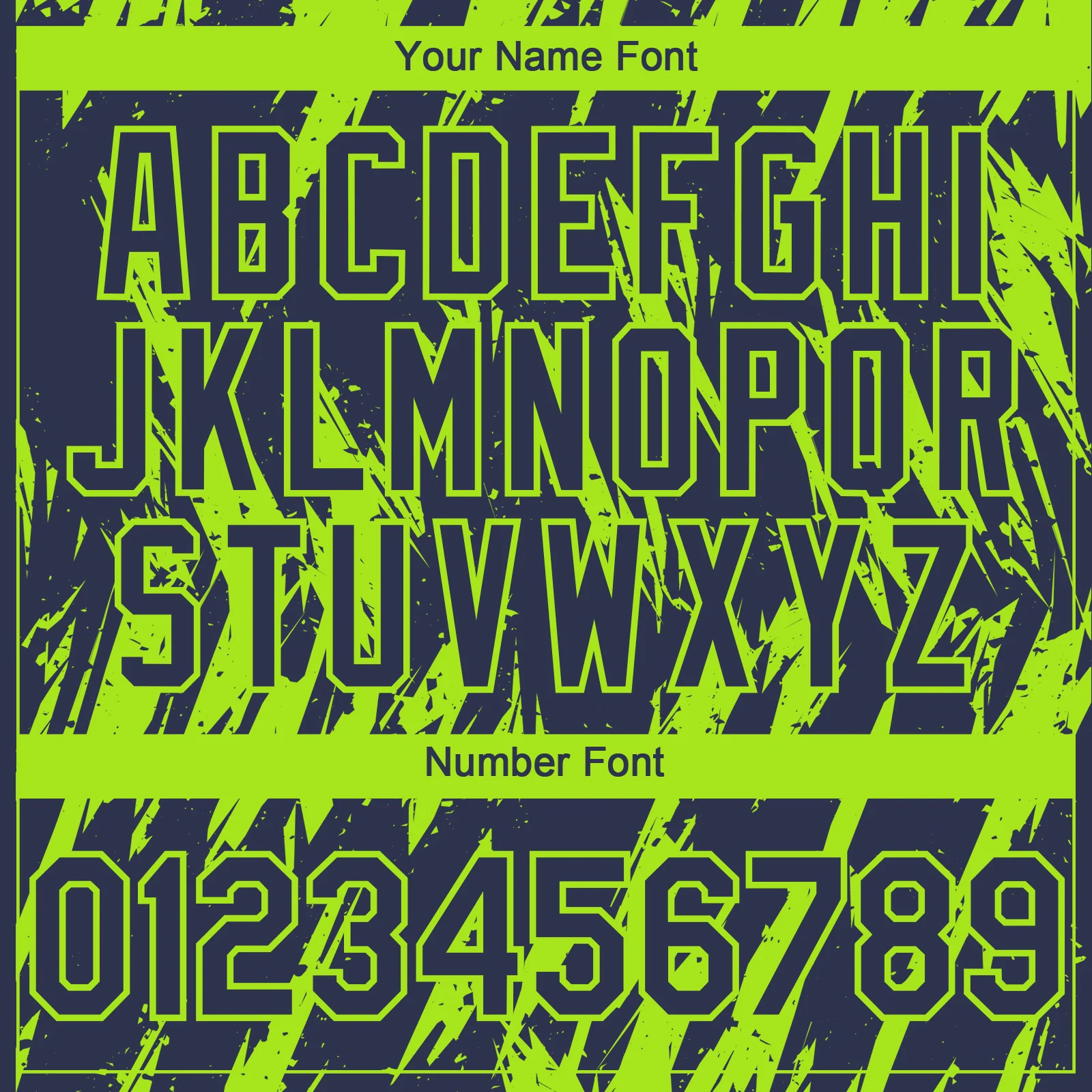 Custom Navy Neon Green Splatter Torn Sharp Brush Stroke Authentic Baseball Jersey - Image 5