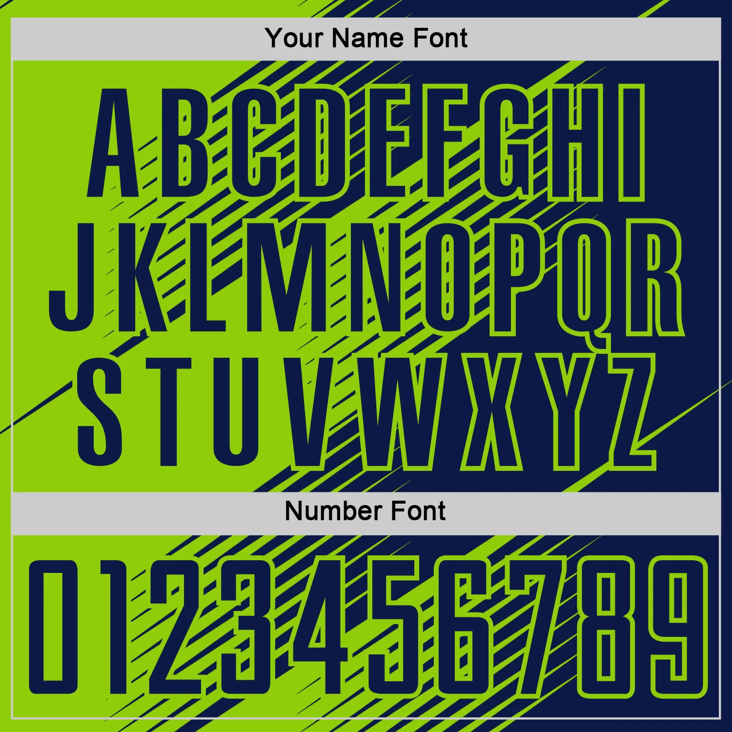 Custom Navy Neon Green Line Sublimation Soccer Uniform Jersey - Image 6