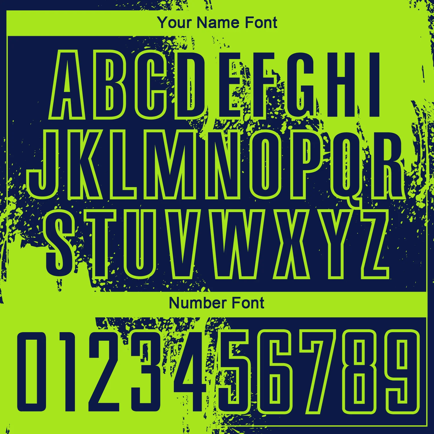 Custom Navy Neon Green Abstract Brush Stroke Sports Sublimation Soccer Uniform Jersey - Image 6