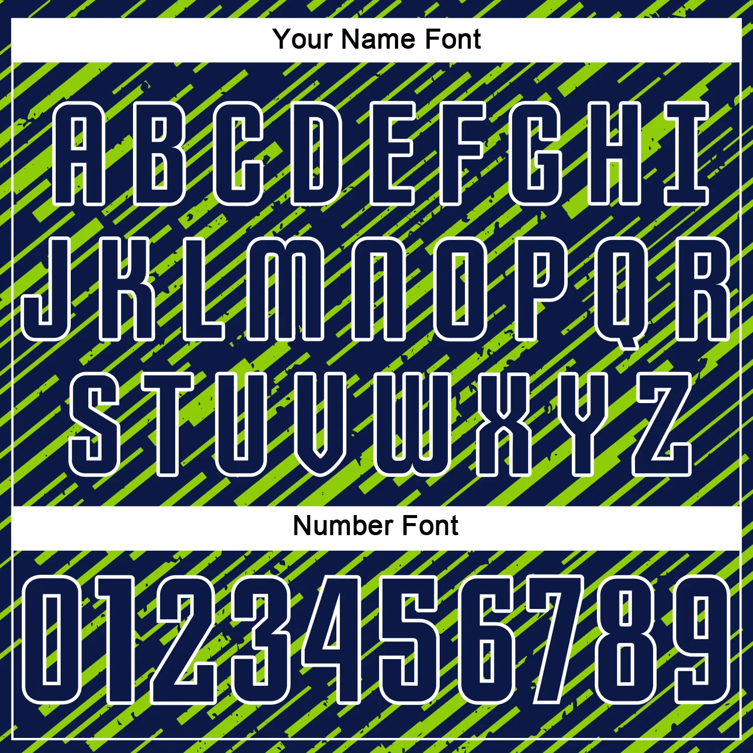 Custom Navy Neon Green-White Line Sports Sublimation Soccer Uniform Jersey - Image 6