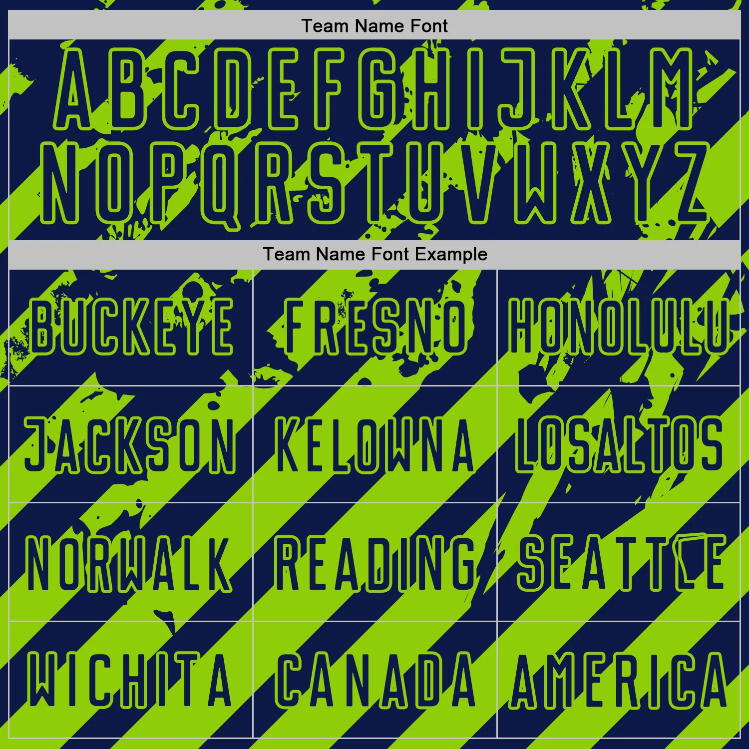 Custom Navy Neon Green Distressed Diagonal Stripe Pattern Sports Sublimation Soccer Uniform Jersey - Image 5