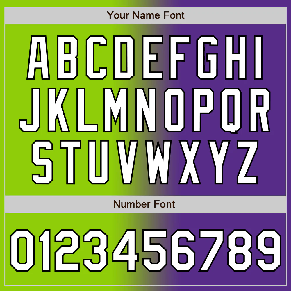 Custom Purple White Neon Green-Black Authentic Gradient Fashion Baseball Jersey - Image 5