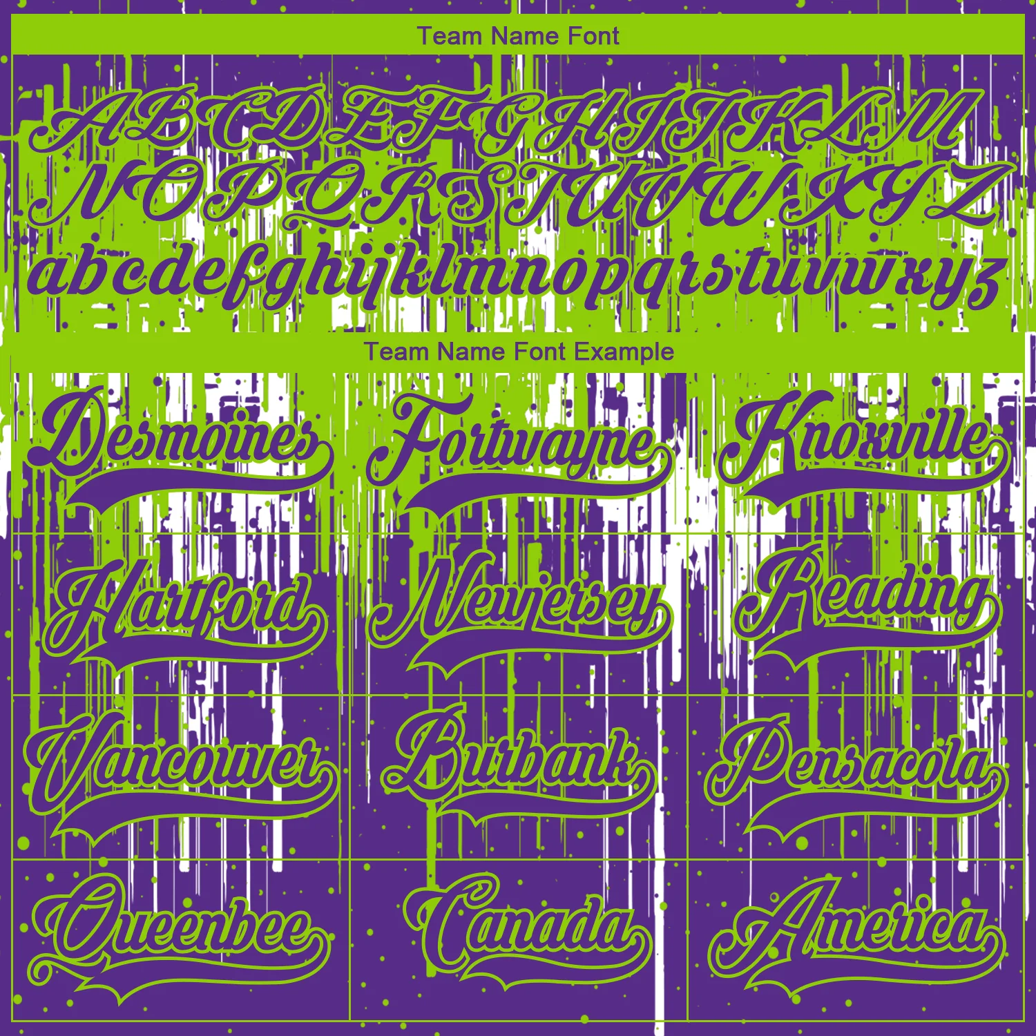 Custom Purple Neon Green-White Dripping Splatter Pattern Hockey Lace Neck Jersey - Image 6
