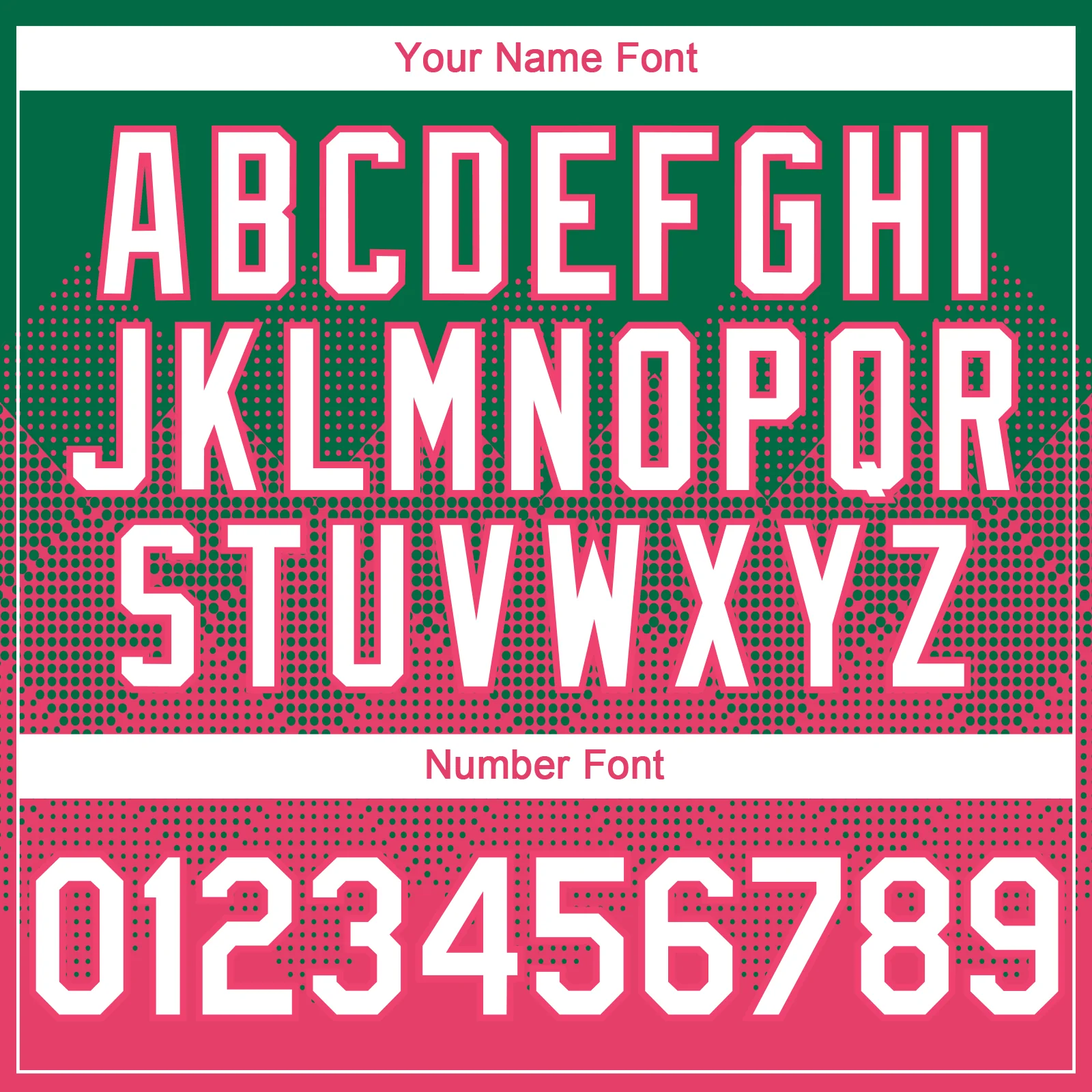Custom Kelly Green White-Neon Pink 3D Gradient Square Shape Authentic Baseball Jersey - Image 5