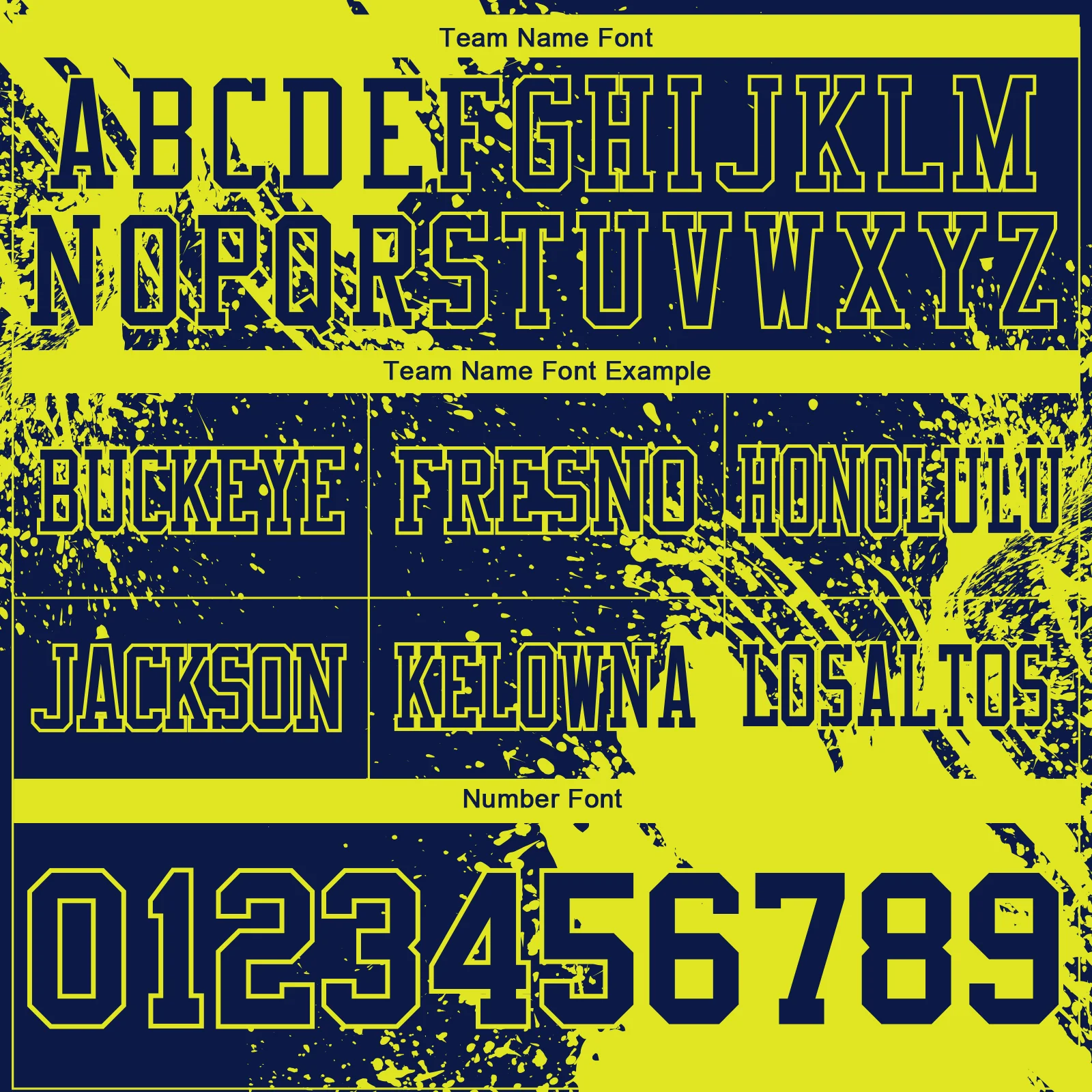 Custom Navy Neon Yellow 3D Pattern Abstract Brush Stroke Authentic Football Jersey - Image 3