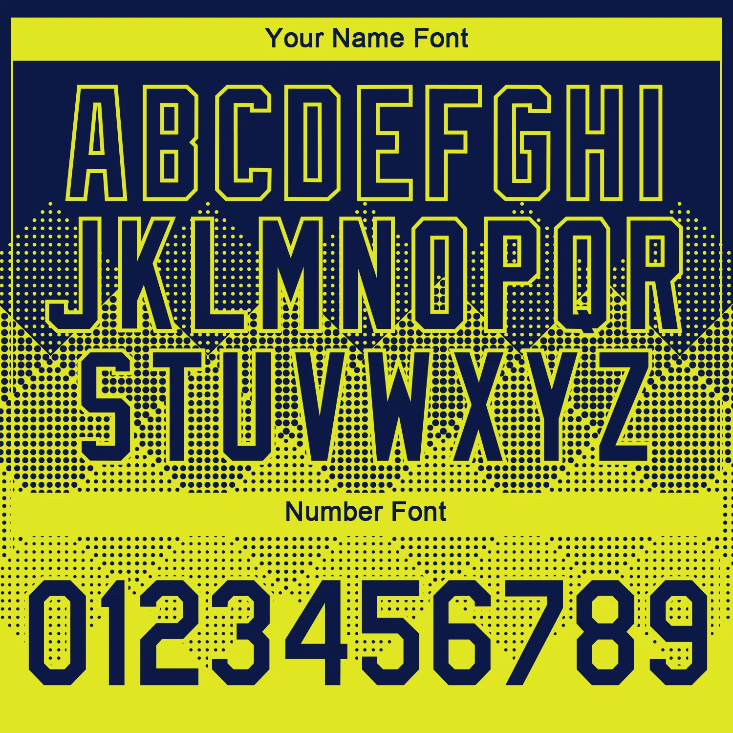 Custom Navy Neon Yellow 3D Pattern Design Gradient Square Shapes Performance T-Shirt - Image 4
