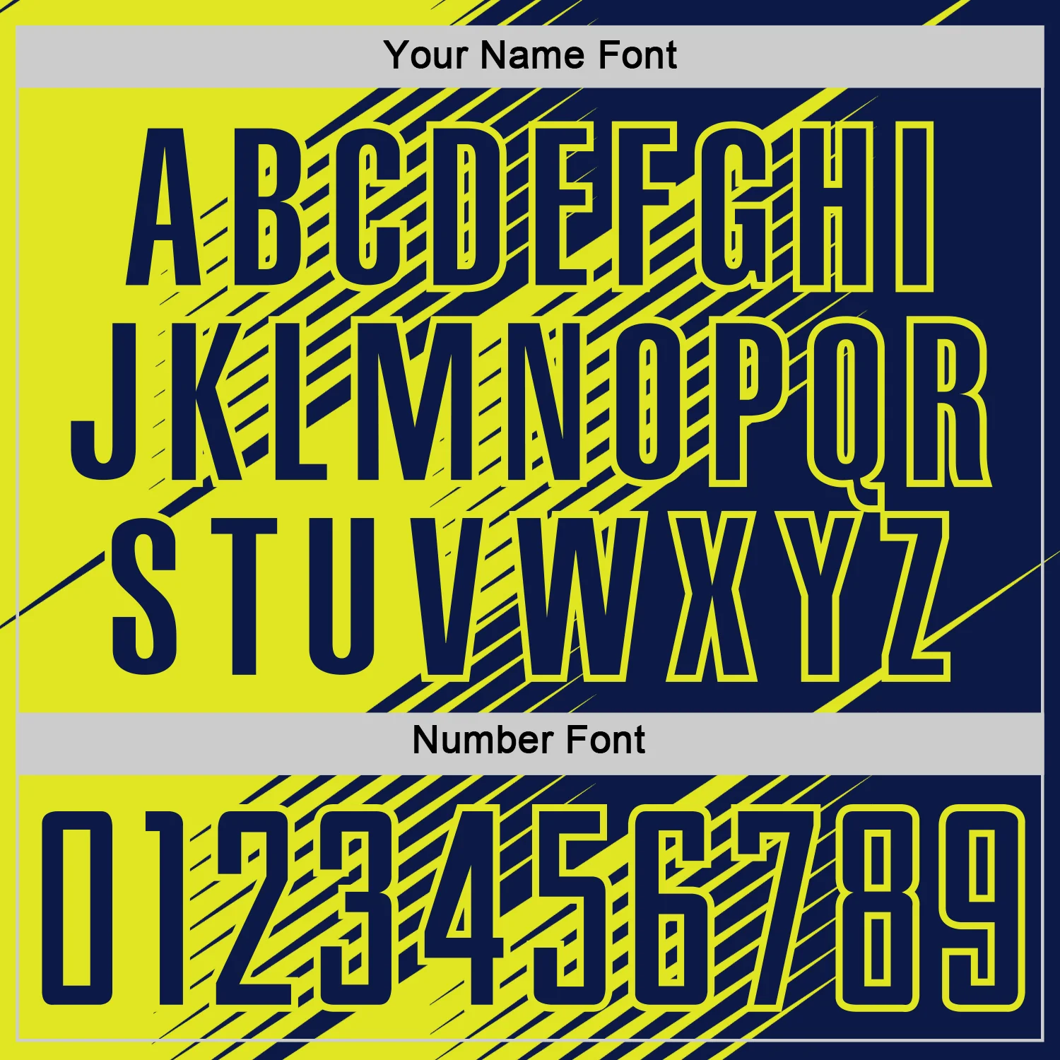 Custom Navy Neon Yellow Line Sublimation Soccer Uniform Jersey - Image 6