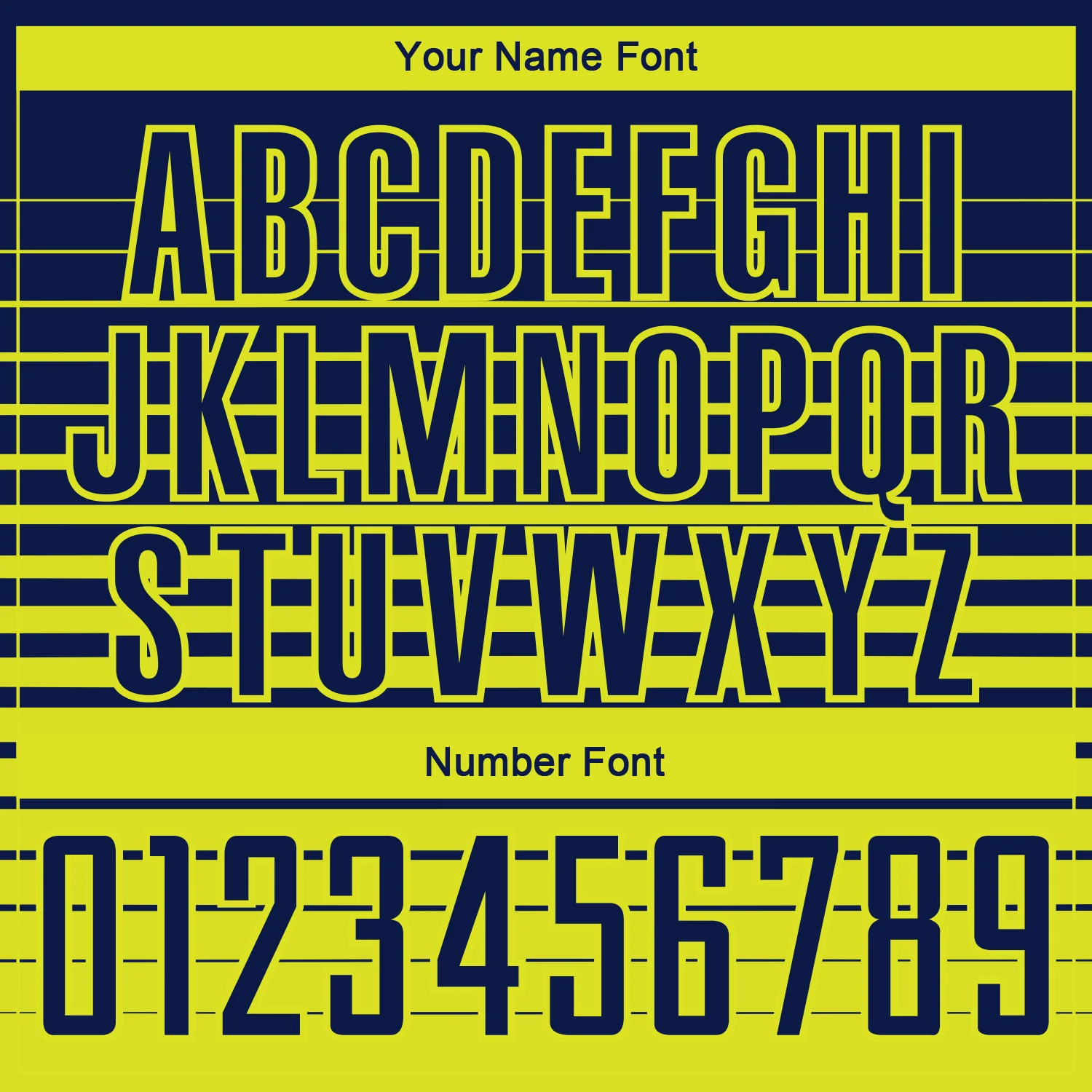 Custom Navy Neon Yellow Gradient Pinstripe Sublimation Soccer Uniform Jersey - Image 6