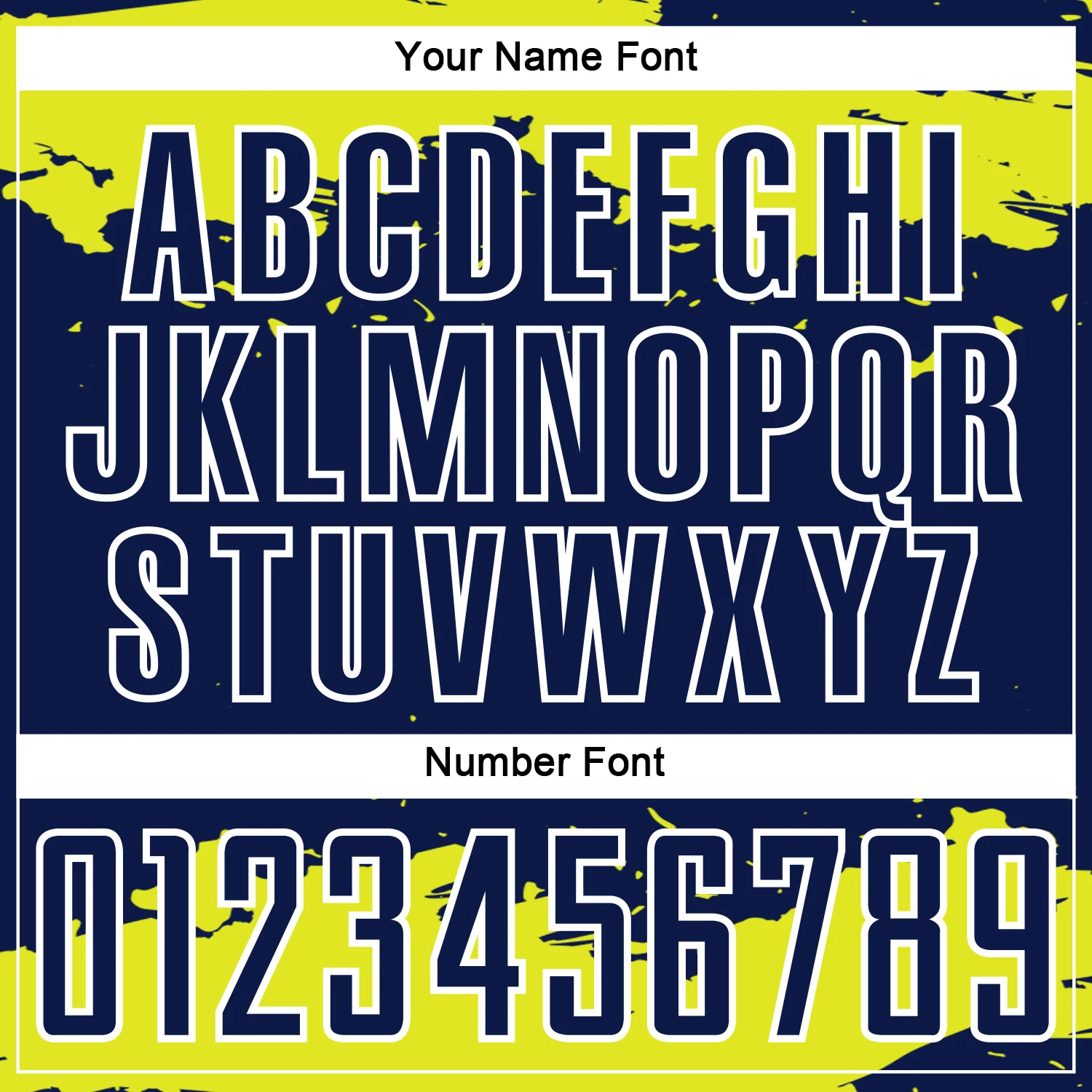 Custom Navy Neon Yellow-White Abstract Fragment Art Sublimation Soccer Uniform Jersey - Image 6