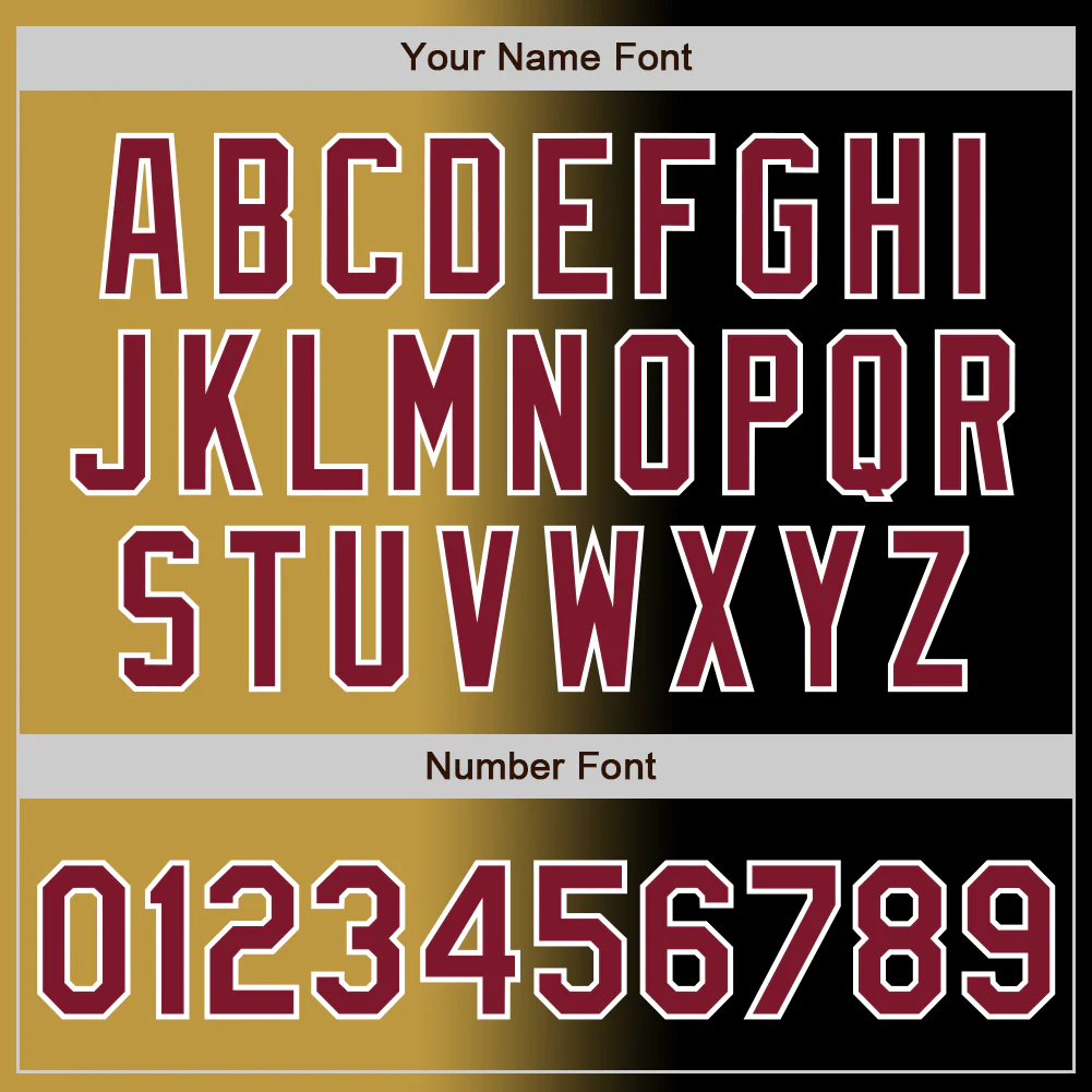 Custom Black Crimson Old Gold-White Authentic Gradient Fashion Baseball Jersey - Image 5