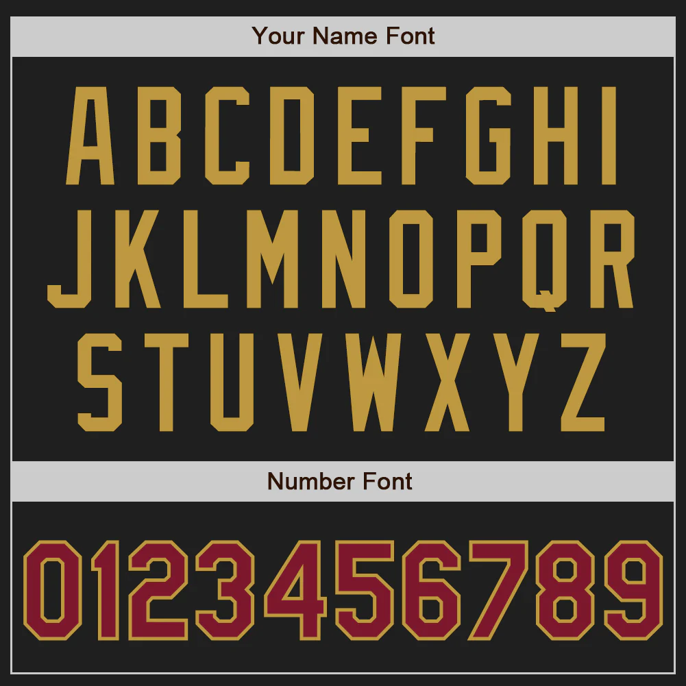 Custom Black Crimson-Old Gold Authentic Two Tone Baseball Jersey - Image 5