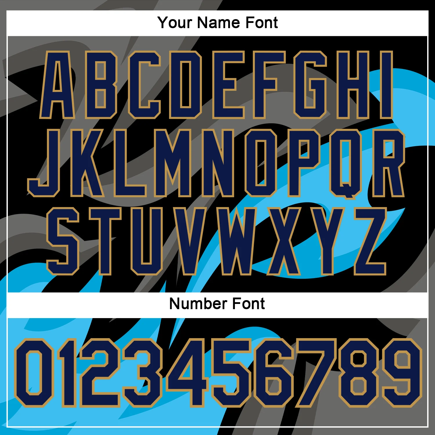 Custom Black Navy-Old Gold 3D Esports Performance T-Shirt - Image 4