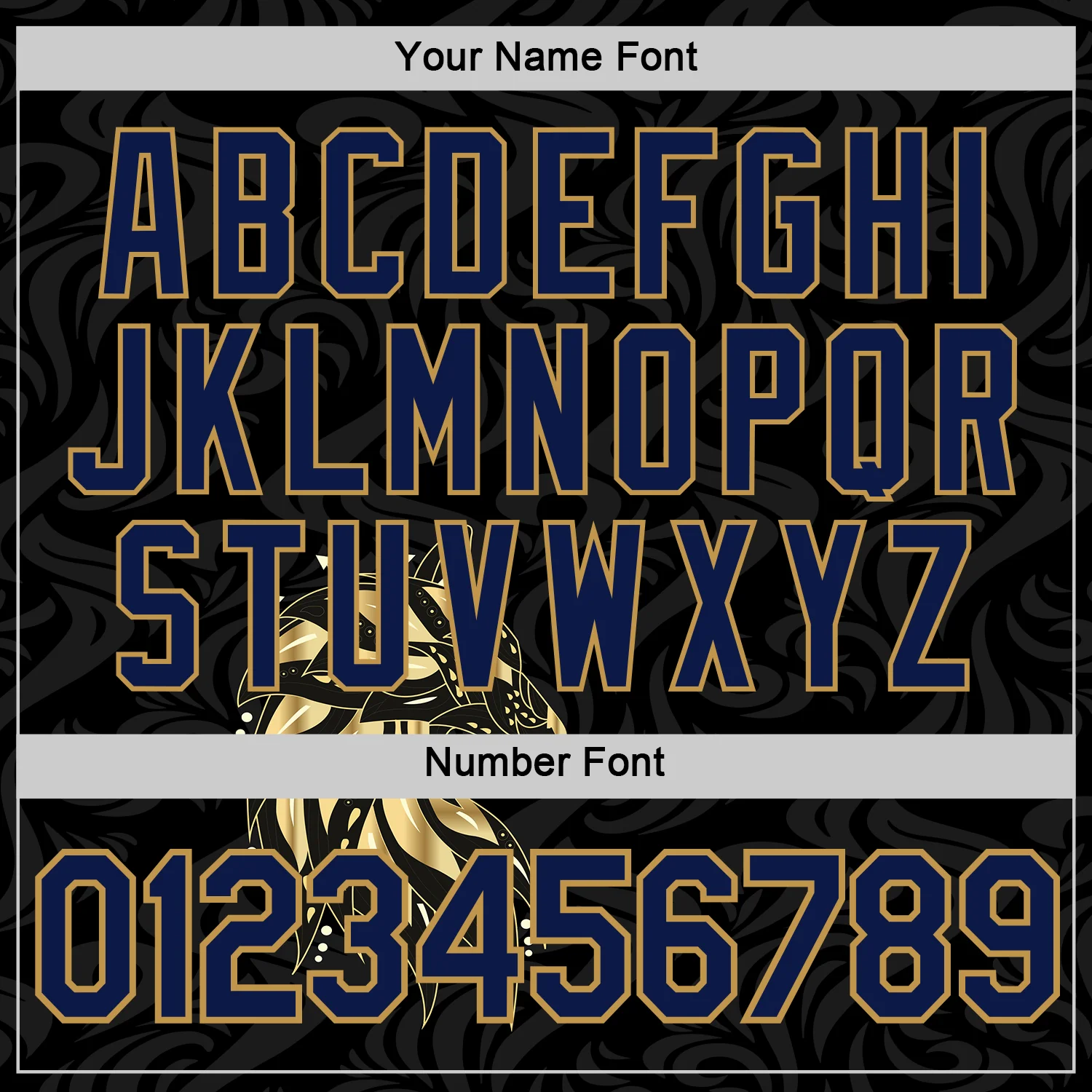 Custom Black Navy-Old Gold 3D Esports Performance T-Shirt - Image 4