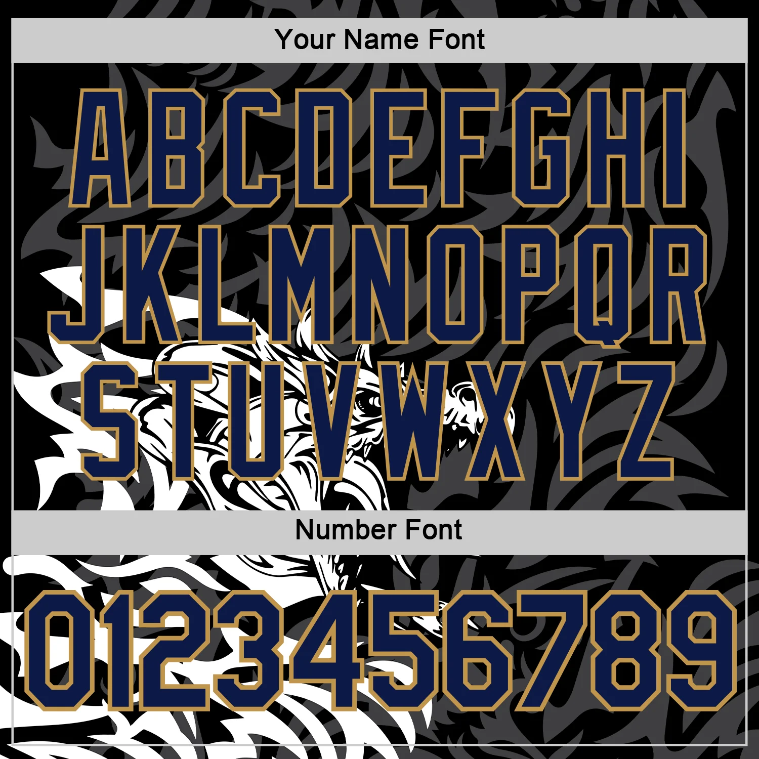 Custom Black Navy-Old Gold 3D Esports Performance T-Shirt - Image 4