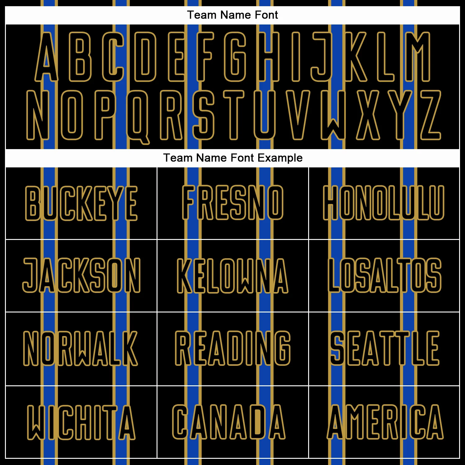 Custom Black Thunder Blue-Old Gold Stripe Line Sublimation Soccer Uniform Jersey - Image 5