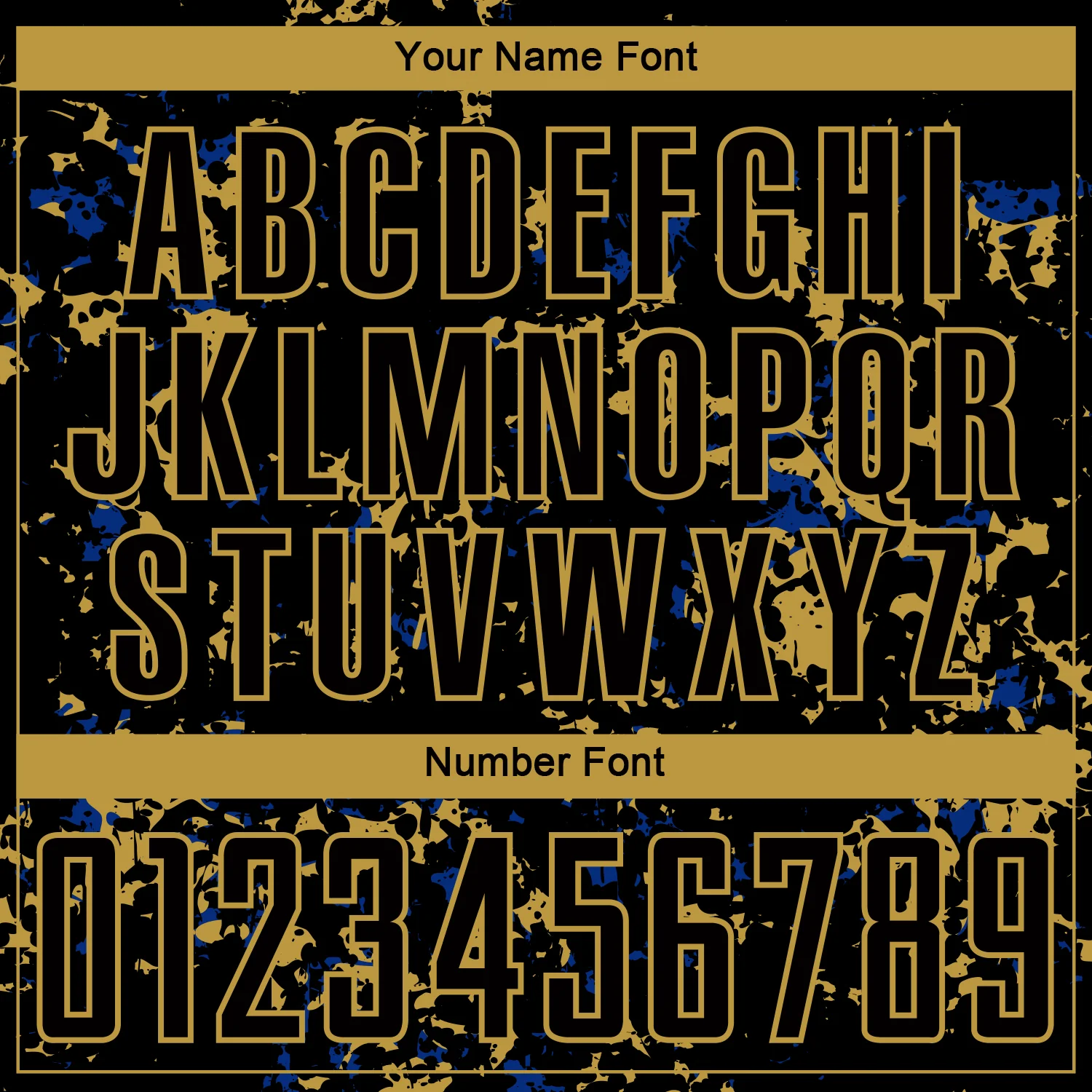 Custom Black Old Gold-Royal Abstract Fragment Art Sublimation Soccer Uniform Jersey - Image 6