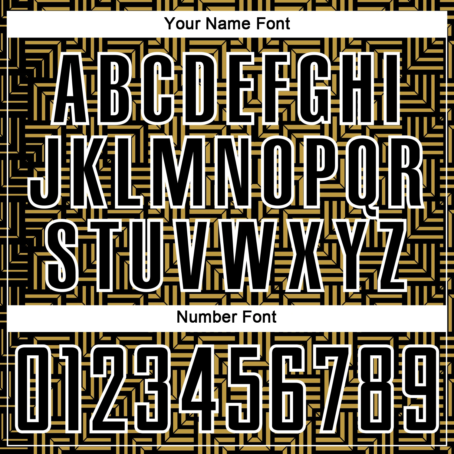 Custom Black Old Gold-White Geometric Maze Interlocking Square Sports Sublimation Soccer Uniform Jersey - Image 6
