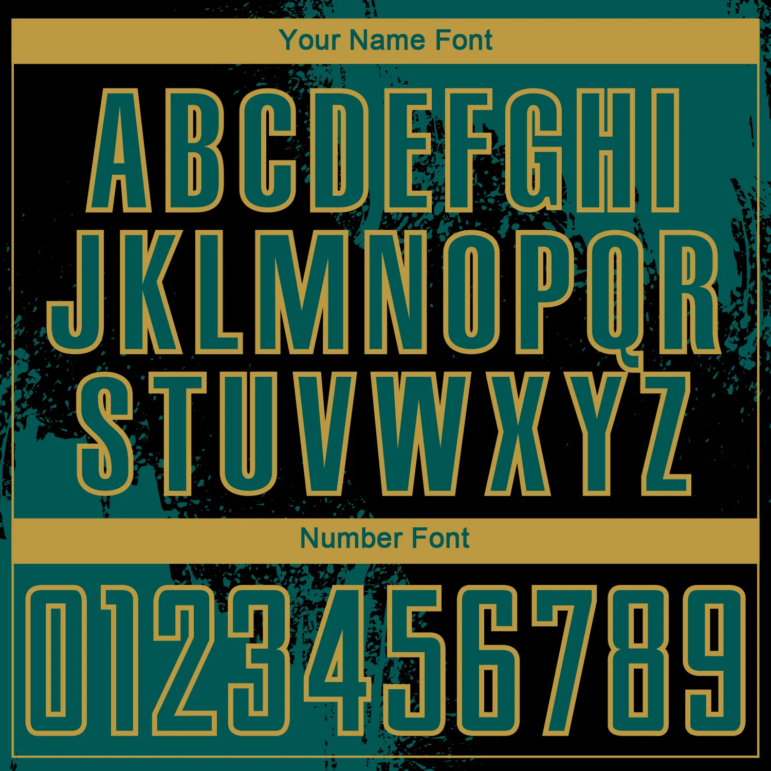 Custom Black Midnight Green-Old Gold Abstract Brush Stroke Sports Sublimation Soccer Uniform Jersey - Image 6