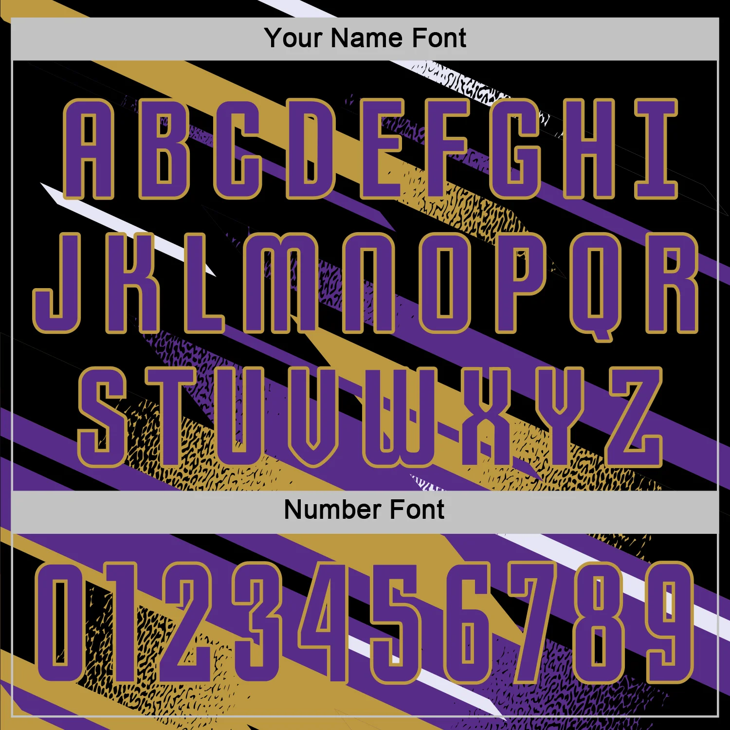Custom Black Purple Old Gold-White Grunge Stripe And Grainy Sports Sublimation Soccer Uniform Jersey - Image 6