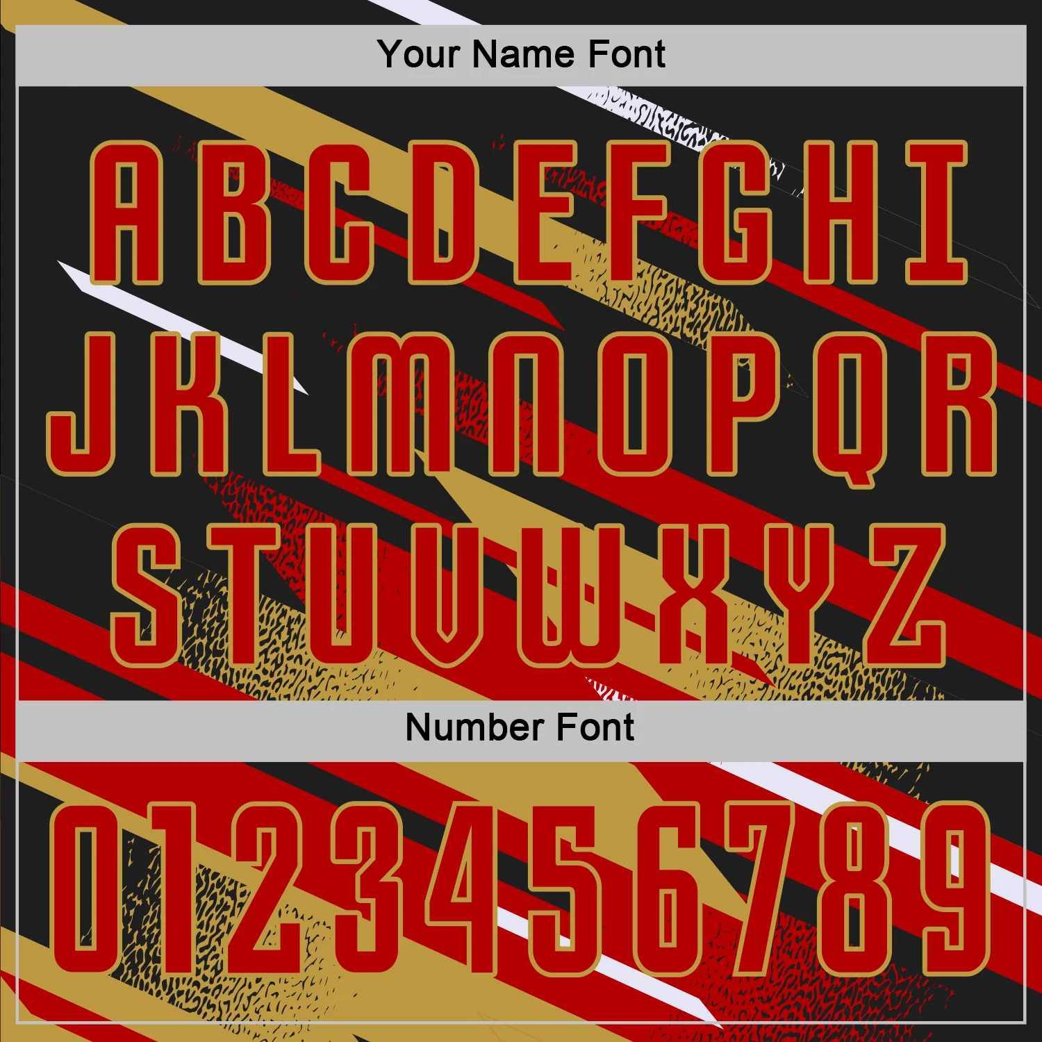 Custom Black Red Old Gold-White Grunge Stripe And Grainy Sports Sublimation Soccer Uniform Jersey - Image 6
